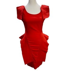Peplum backless dress
